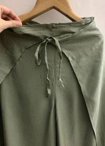 Sage Green Tie-Up Flowy Pants
