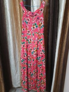 Floral Red Gown