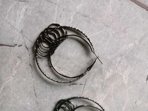 Black Hoop Earrings