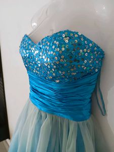 Blue Sequin Party Dress