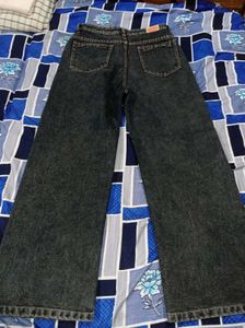 Preloved Black Wide-Leg Denim Jeans