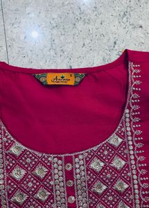 Elegant Pink Embroidered Kurta
