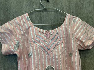 Blush Bloom Straight Kurti
