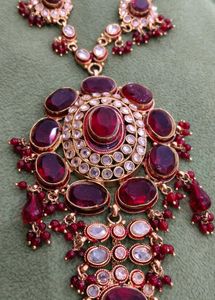 Red Stone Statement Necklace