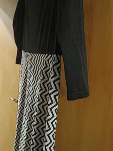 Chic Black &amp; White Maxi Dress