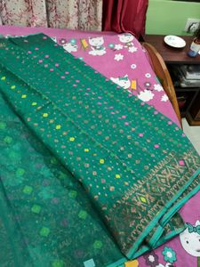 Brand new Jamdani Sari Copper zari Allover Work