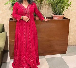 Elegant rani pink Ethnic Gown