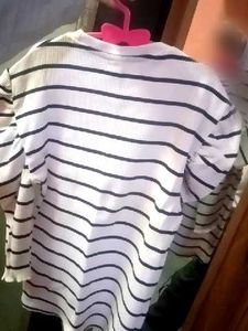 Striped Puff Sleeve Top