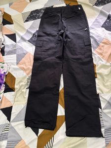 Black Straight Fit Cotton Pant For Women!!