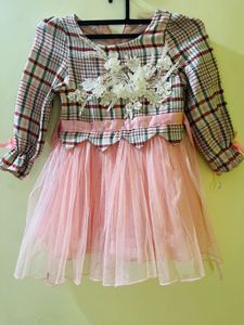 Cute Plaid & Tulle Dress