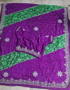 Beautiful Work Saree With Blouse ♥️