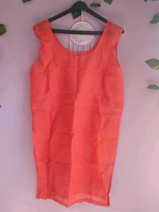 Coral Chikankari Kurta