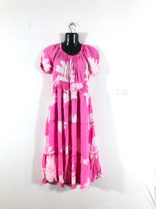 Pink Printed Dress(Women’s)
