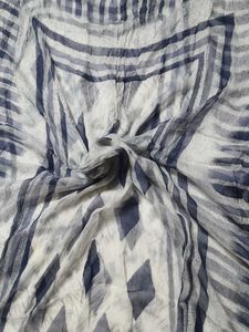 Women Blue Cotton Striped Printed Kurta Set