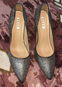 Elle Silver Glitter Heels