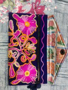 Multicolored Cloth Clutch / Purse