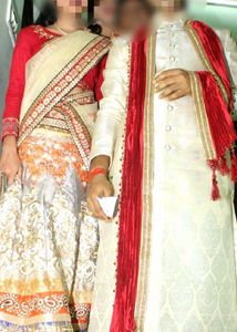 Red And Golden Lehanga/Party Wear