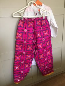 Kurta With Phulkari Work Pyjama