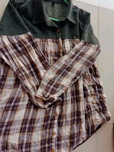 Checks Shirt Like Top