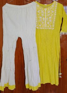 Yellow Embroidered Indian Tunic
