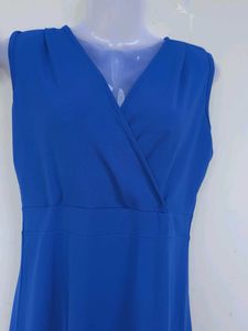 Cobalt Blue Fit &amp; Flare Dress