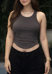 Gray Sleeveless Tank Top