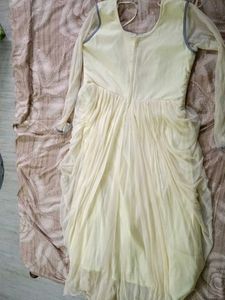 Elegant Cream Embroidered Gown