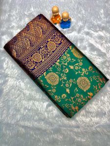 Elegant Green Banarasi Saree