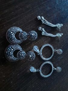 Earrings - Silver Tone