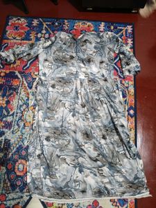 Abstract Print Midi Dress