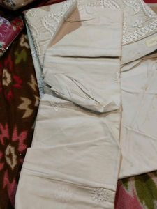 suit with dupatta and bottom in cotton
