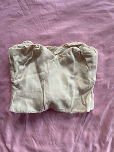 Elegant Off-White Tie-Up Top