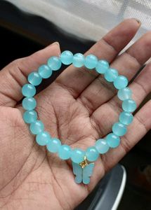 Blue Bracelet With Butterfly Charm