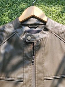 Fine Leather Grain Bike Riding Jacket 42 Size