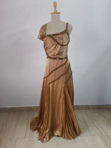 Elegant Brown Evening Gown