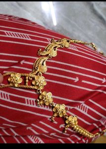 Golden Polish Artificial Set With Two Earing  New