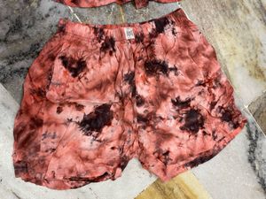 Red Tie Dye Cord Set