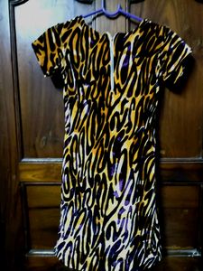 Stripped Knee Length Dress