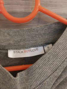 StalkBuyLove Grey Turtle Neck Crop