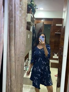Blue Jacket One Piece Dress Women/girls