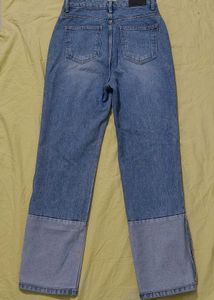 Two-Tone Denim Jeans