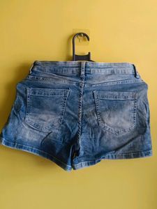 Branded Denim Shorts