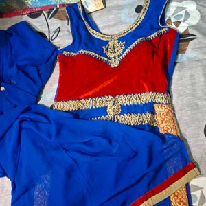 Red &amp; Blue Ethnic Dress