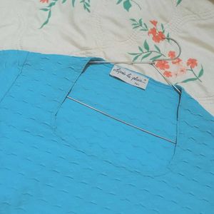 Teal Striped Long Sleeve Top