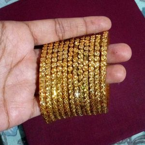 Gold Tone Bangle Set 12