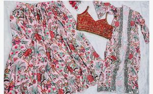 New 3 Piece Shrug Lehenga Set