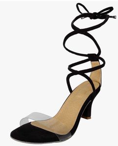 Black Tie Up Heels
