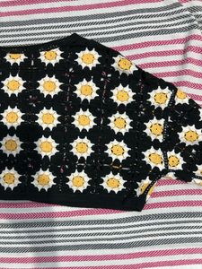 Zara Crochet Daisy Sweater
