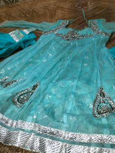 Kids Triple Layered Anarkali Dupatta &amp; Pant