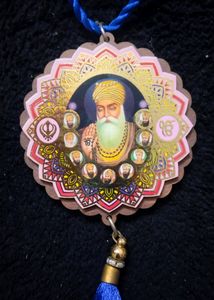 Only 1 Pc Guru Nanak Dev Ji With 10 gur Car Hangi